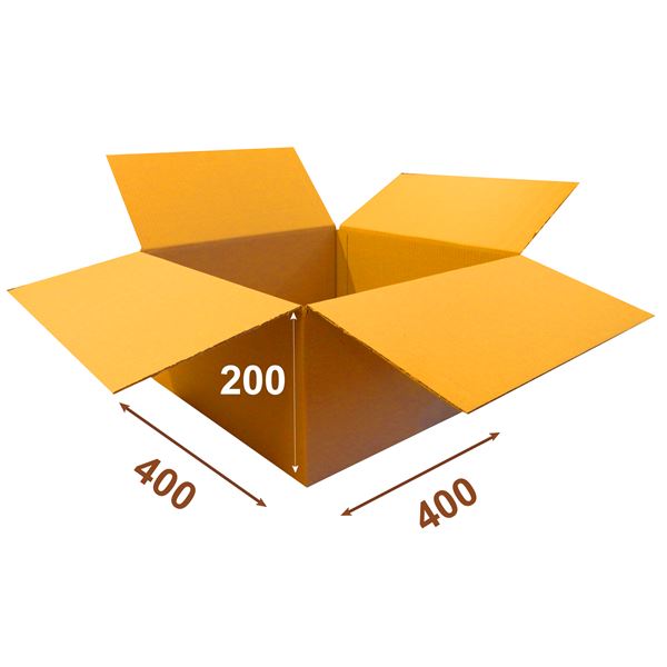 Krabice papírová klopová 3VVL 400 x 400 x 200 mm