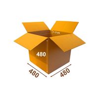 Krabice papírová klopová 3VVL 480 x 480 x 480 mm s rylem 300 mm