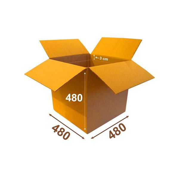 Krabice papírová klopová 3VVL 480 x 480 x 480 mm s rylem 300 mm