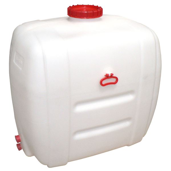 Potravinářský plastový sud 500 l - hranatý, bílý