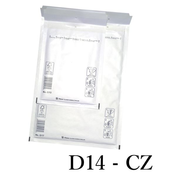 Bublinková obálka D14 (CZ) - bílá