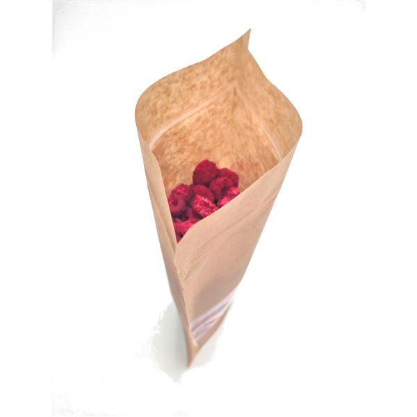 Sáček DOYPACK s okénkem 250 ml - hnědý kraft