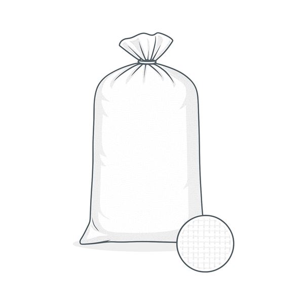 Tkaný pytel PP 50 x 80 cm - bílý