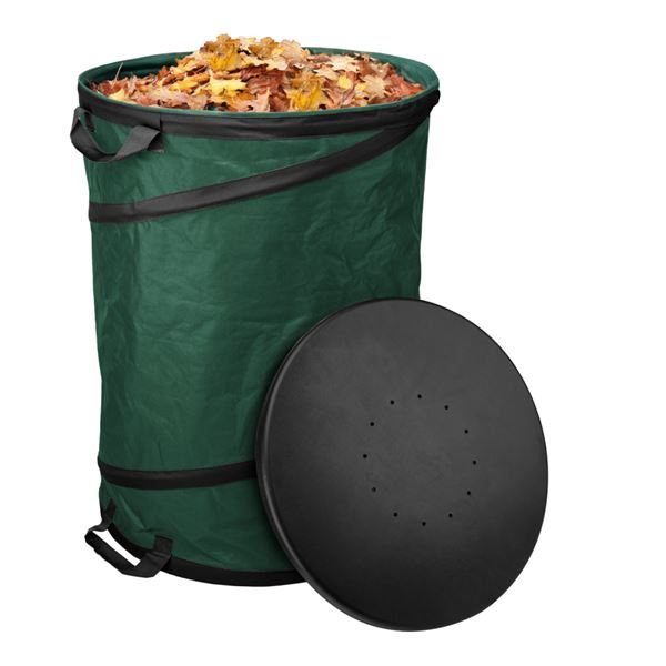 Zahradní koš s víkem 90 l - samorozkládací