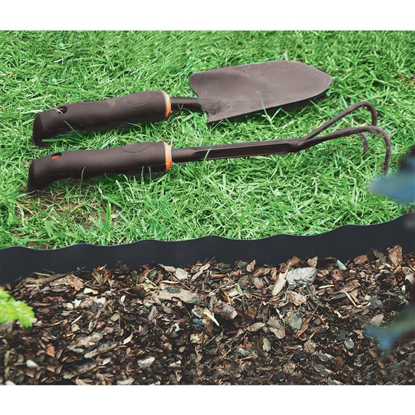 Zahradní obruba plastová 9 m x 10 cm - černá