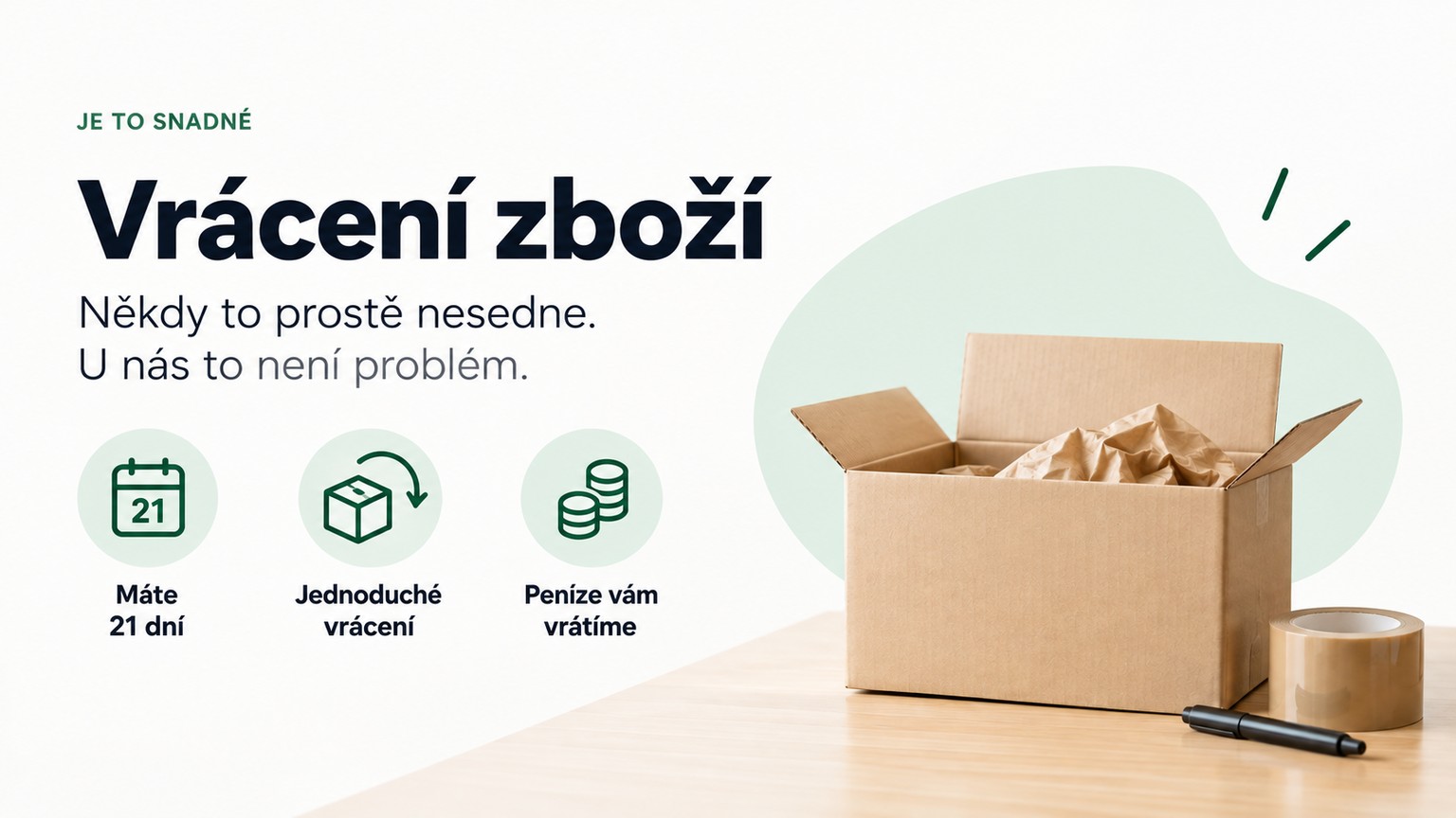 Balení zboží pro vrácení